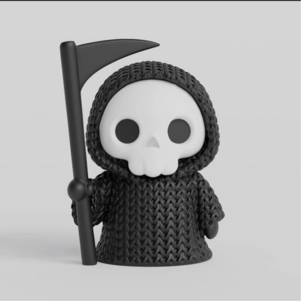 💀🖤 Figurine effet crochet – Faucheuse d’Halloween