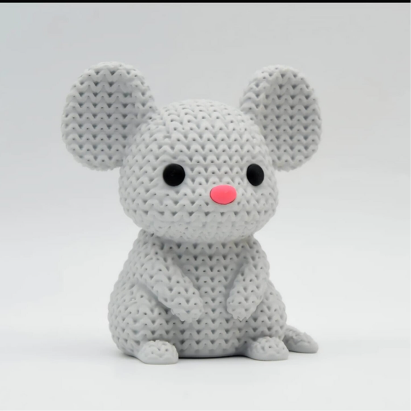 🐭🧶 Figurine Souris – Effet crochet