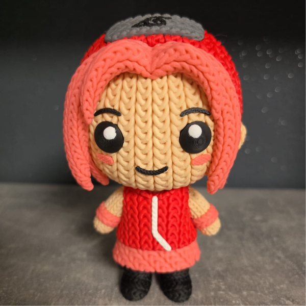 Figurine style crochet – Cherry Blossom Warrior Edition