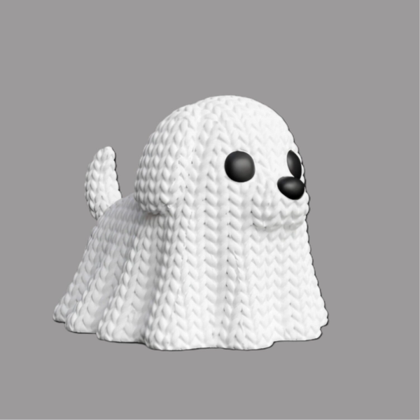 👻🐶 Figurine effet crochet – Chien fantôme d’Halloween