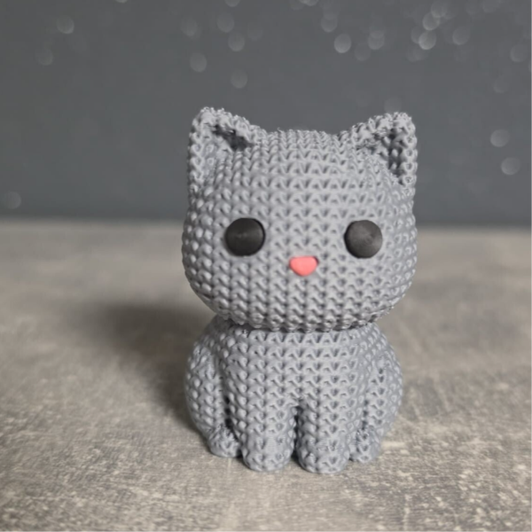 🐱🧶 Figurine Chat – Effet crochet