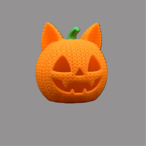 🎃🐱 Citrouille Chat effet crochet – Halloween