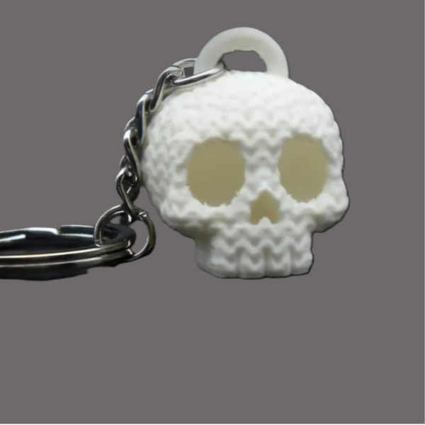 💀🔑 Porte-clés effet crochet – Crâne d’Halloween