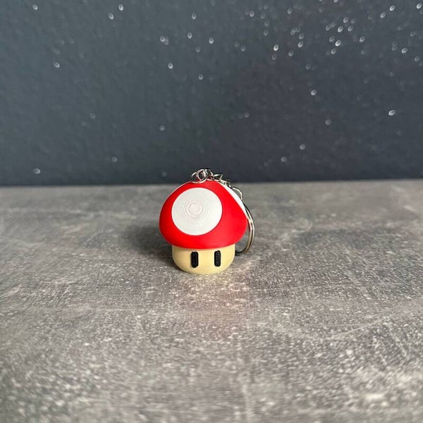 Porte-clés avec boîte Champignon Super Mario