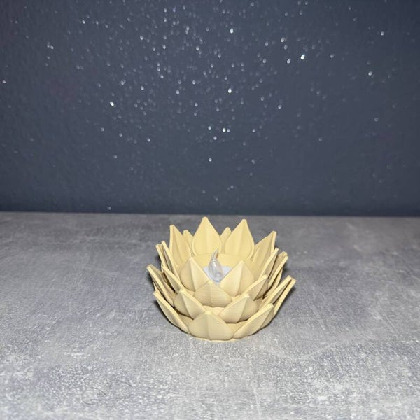Photophore en forme de pomme de pin – Impression 3D élégante