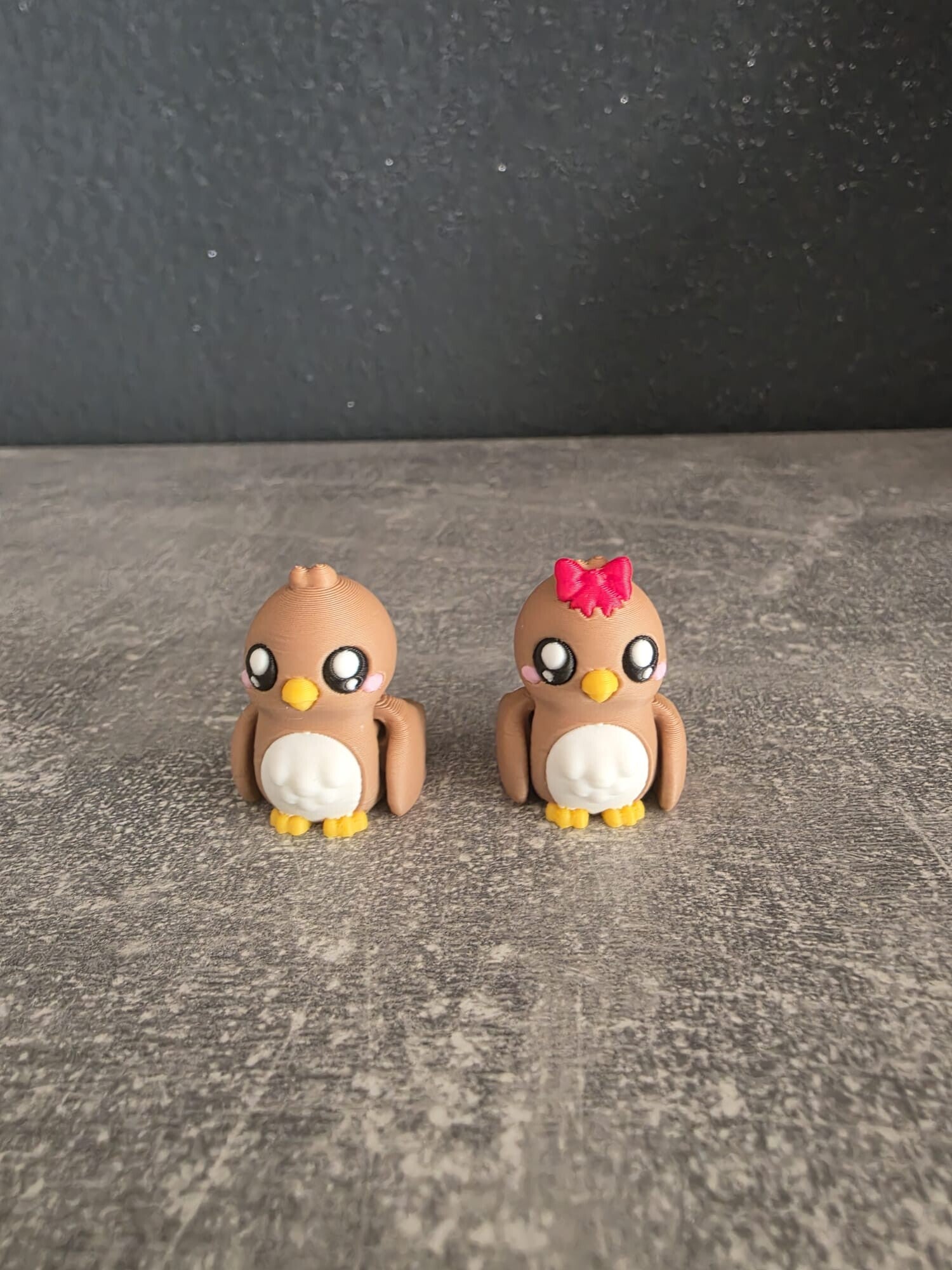 Couple d’oiseaux flexy – Porte-clés adorables et articulés
