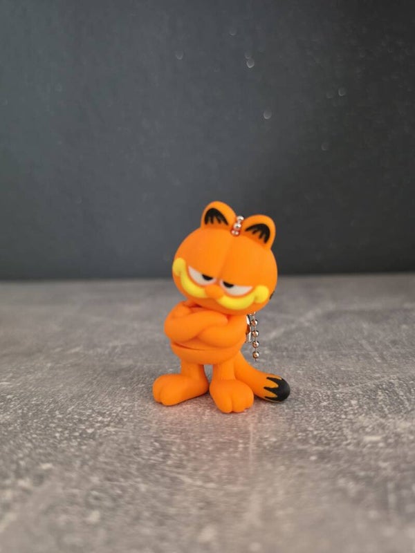 Porte-clés flexy inspiré d’un célèbre chat orange gourmand
