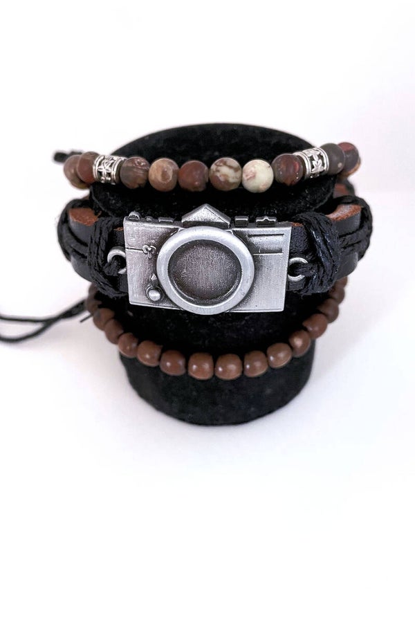 Trio heren armbanden set (B)