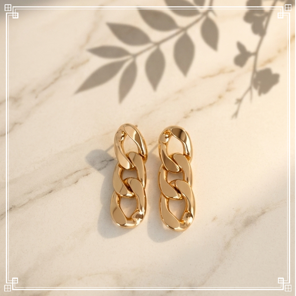 Chain drop earrings