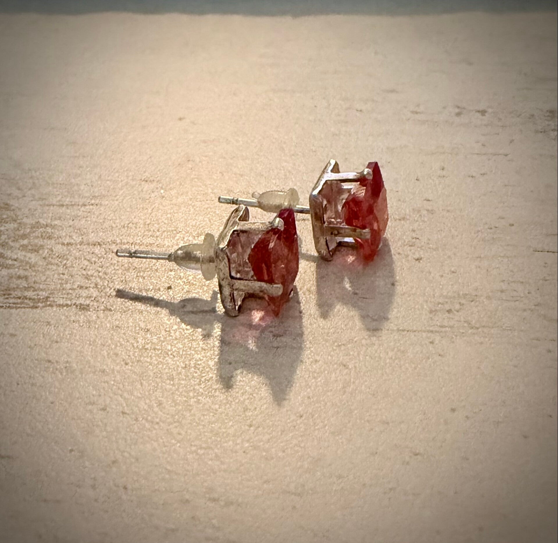 "Indian Red" Stud Earrings