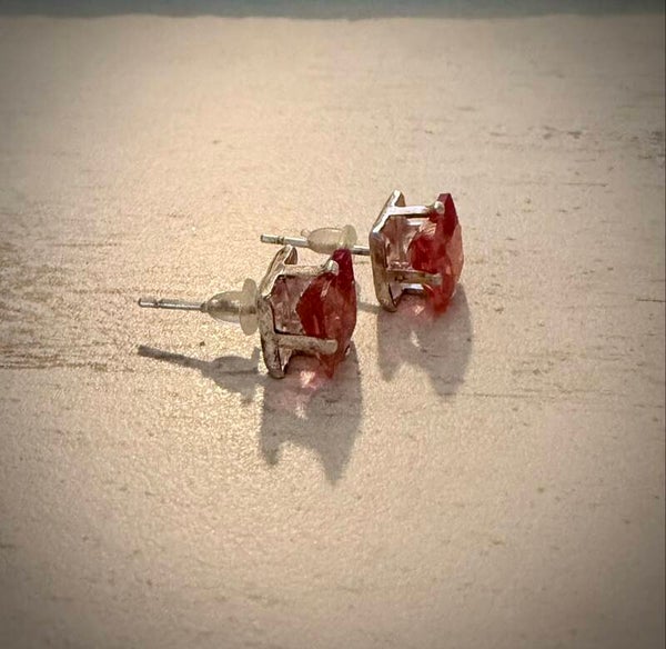 "Indian Red" Stud Earrings