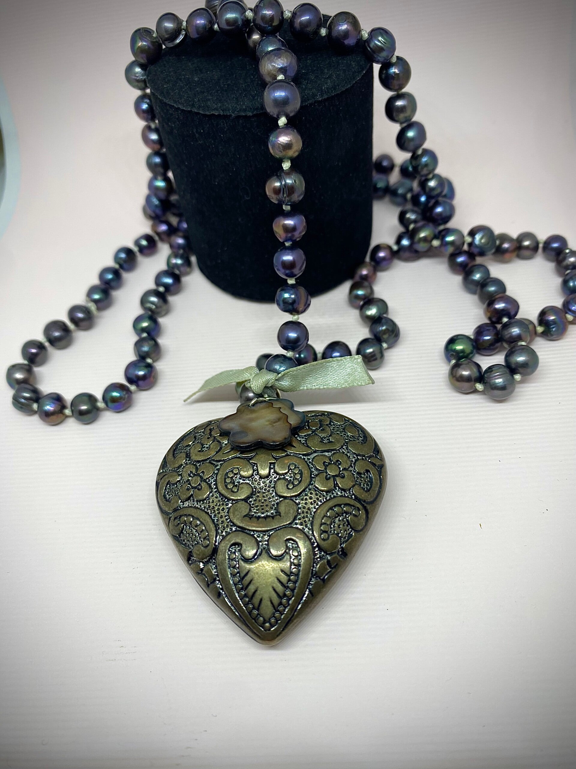 vintage peacock necklace