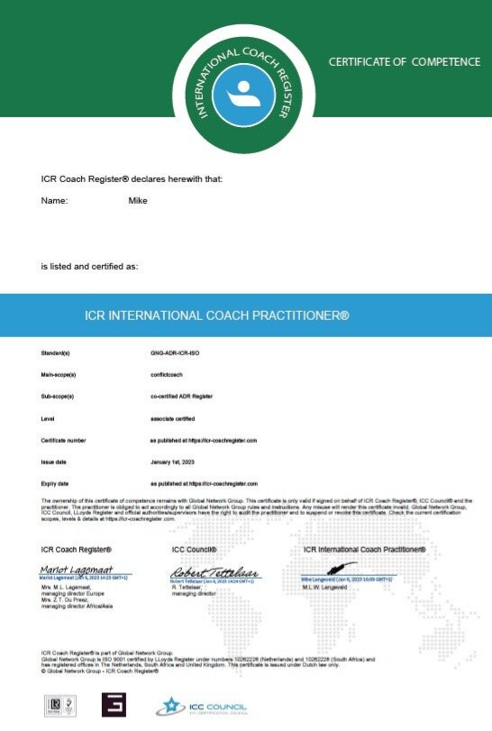 Register certificaat 