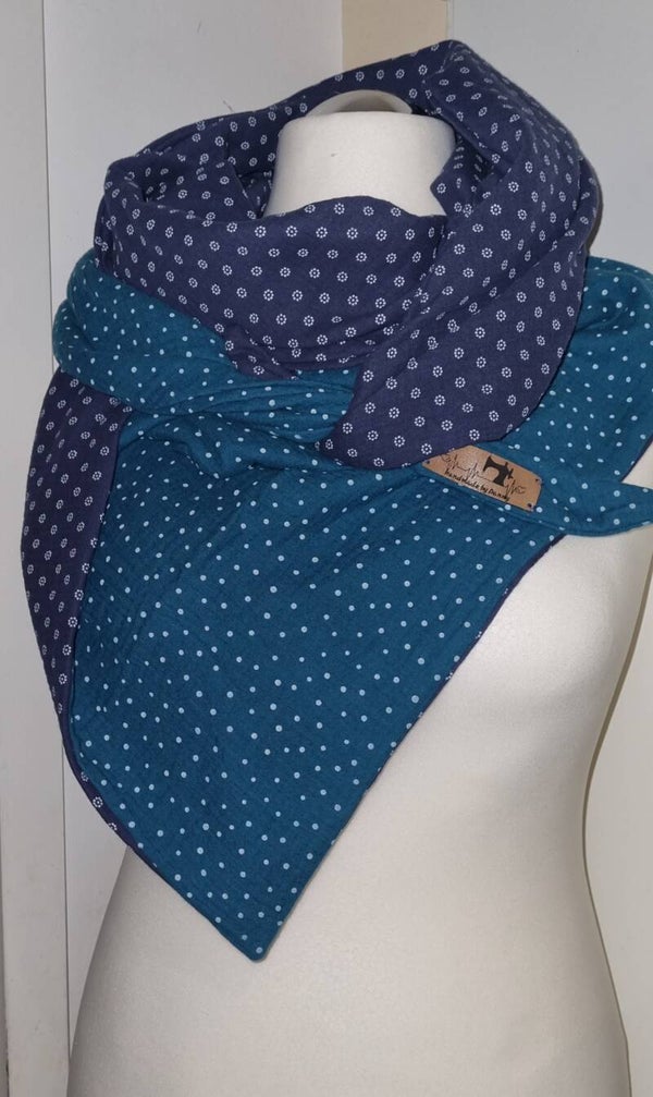 XXL Patchwork Musselin- Dreieckstuch