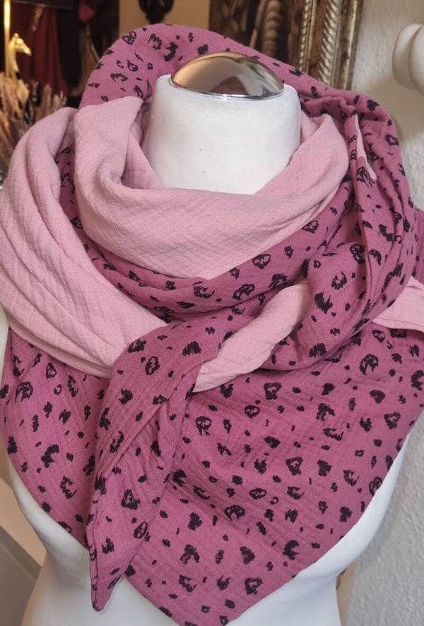 XXL Patchwork Musselin- Dreieckstuch