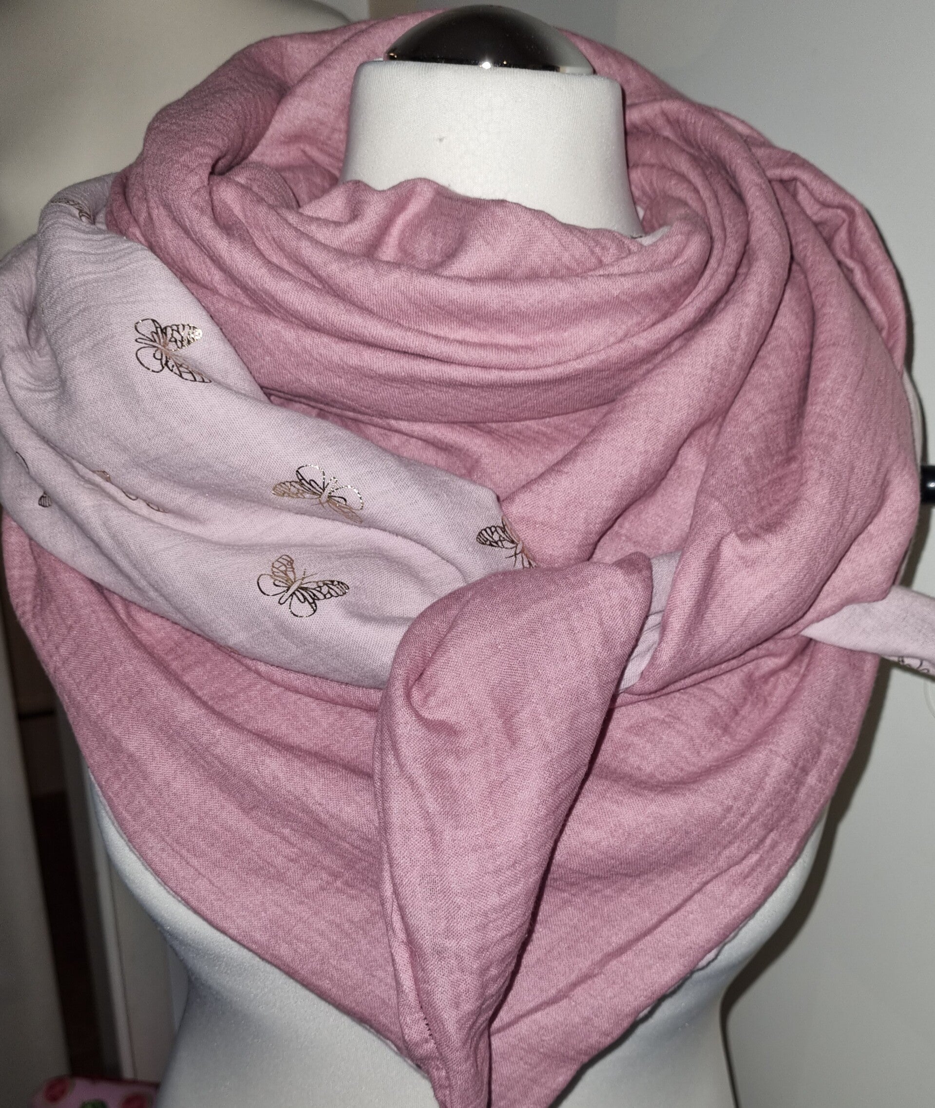 XXL Patchwork Musselin- Dreieckstuch