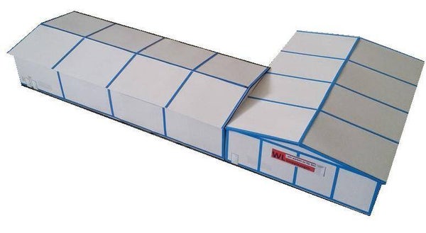 TT/1:120 Gewerbehalle 2-schiffig Industriehalle Werkhalle