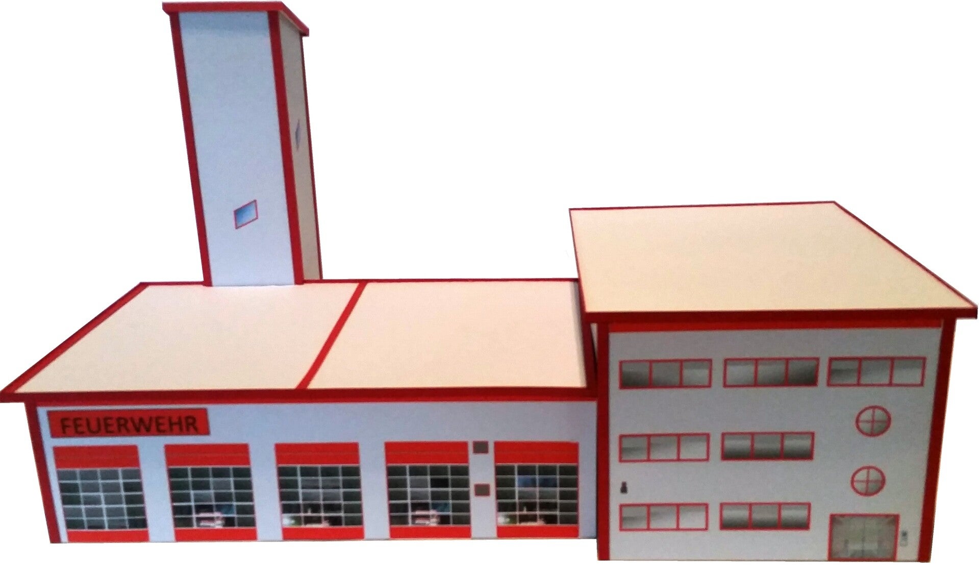 HO/1:87 Feuerwehr mit Schlauchturm