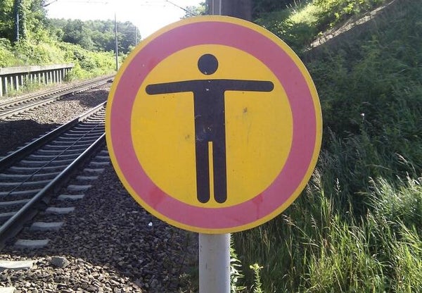 TT Bahnsteigschilder "Kein Durchgang" 82 Stück