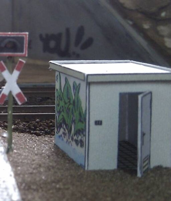 TT Elektrohäuschen für Bahnübergang Epoche 5/6