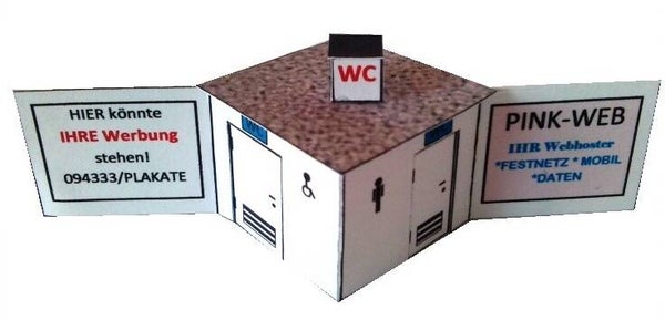 TT/1:120 Stadttoilettenhäuschen 2 Stück City-WC