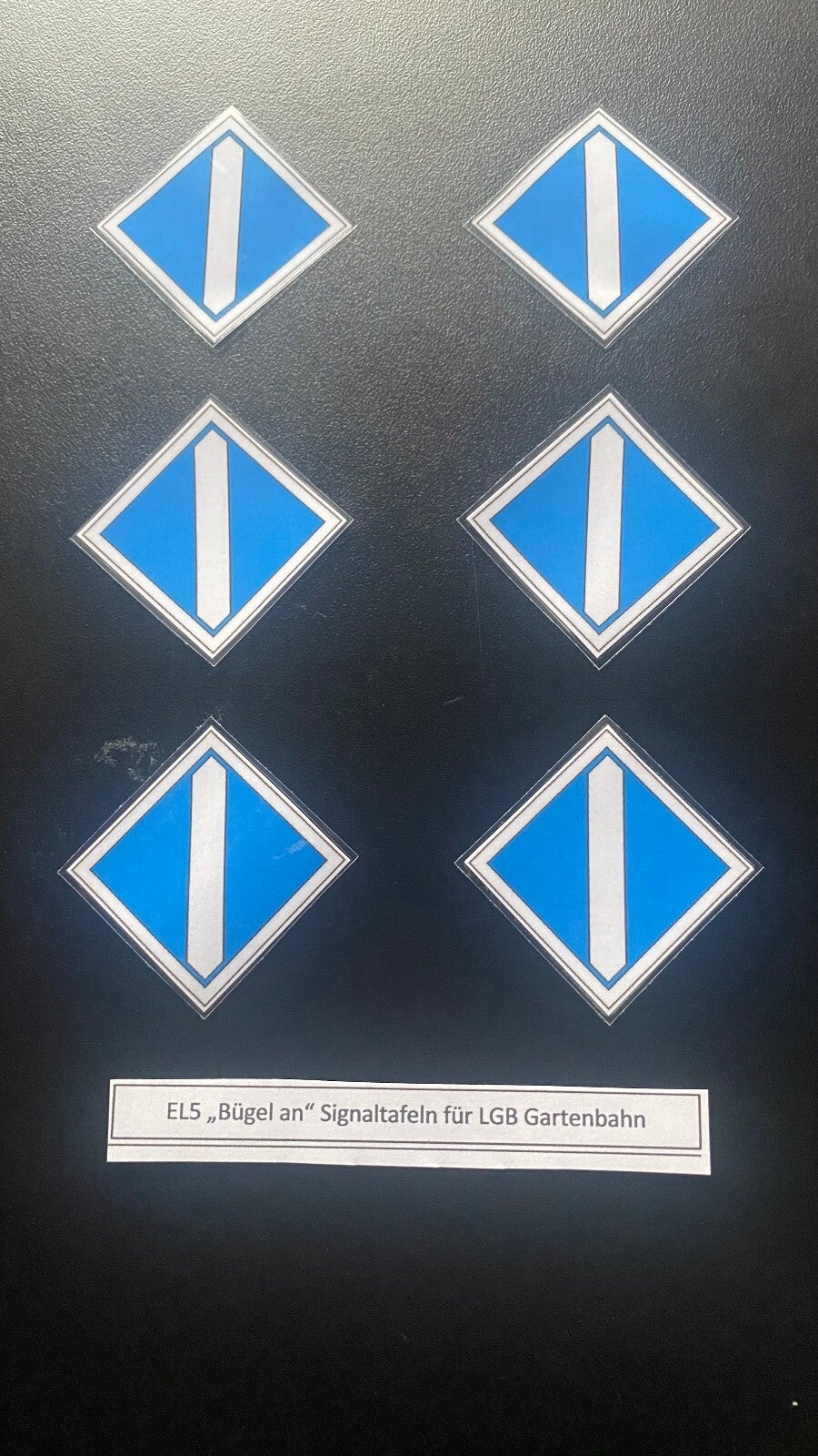 EL5 Signaltafeln 6 Stück für LGB Gartenbahn spritzwassergeschützt