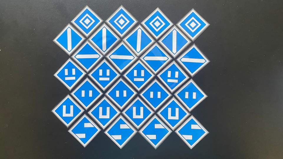 Signalset "EL-Tafeln" 28-teilig für LGB Gartenbahn spritzwassergeschützt