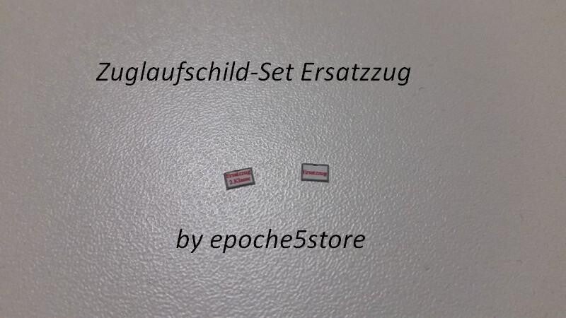 TT/1:120 Zuglaufschild-Set "Ersatzzug" 91 Stück
