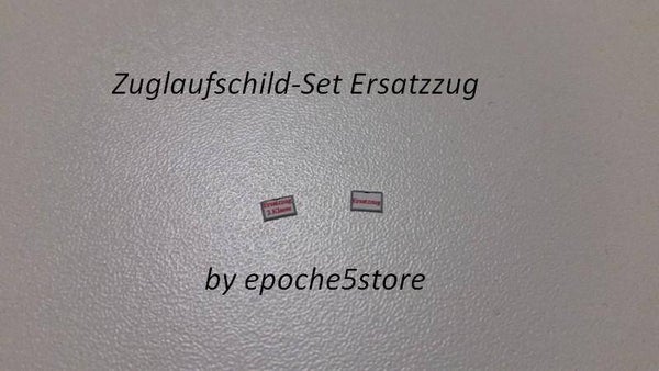 TT/1:120 Zuglaufschild-Set "Ersatzzug" 91 Stück