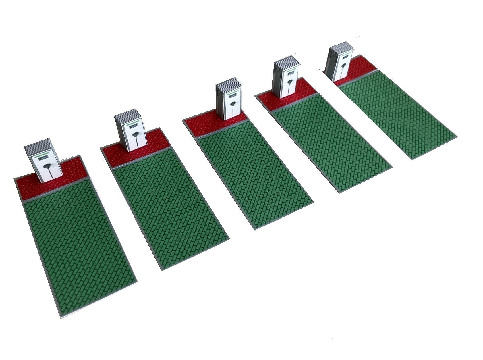 HO/1:87 Ladesäulen 5er Set mit Parkplatz