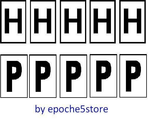 P.-und H-Tafelset für Spur LGB 10-teilig, einzeln, spritzwassergeschützt