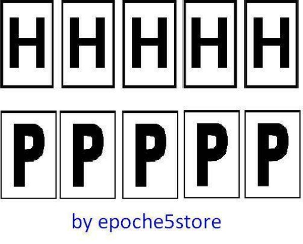 P.-und H-Tafelset für Spur LGB 10-teilig, einzeln, spritzwassergeschützt