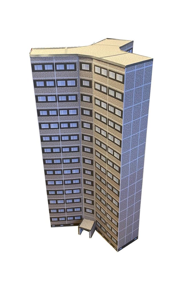 TT/1:120 Y-Hochhaus 14 Etagen Wohnhaus