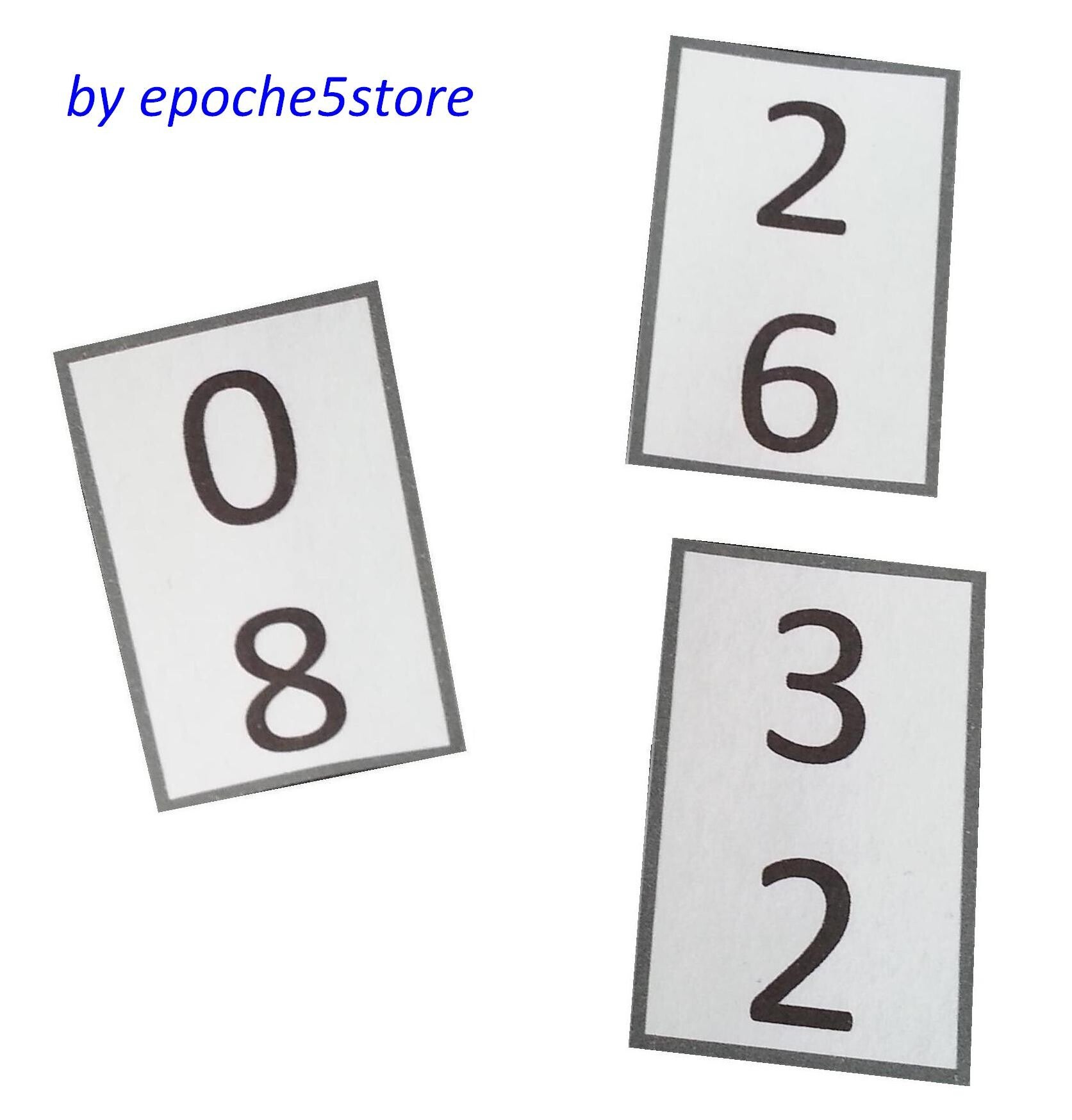 Hektometertafeln 12 Stück 2/6-4/8 spritzwassergeschützt für LGB Gartenbahn