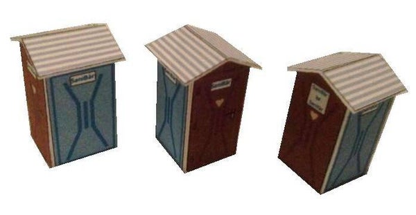 TT/1:120 Mobiltoiletten für Baustellen, Events usw., 3 Stück