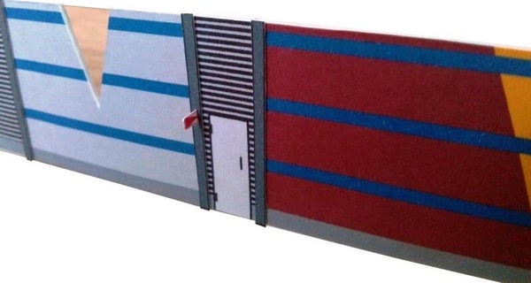 N Lärmschutzwand (Schallschutzwand) Epoche 5/6 Kartonbausatz ca. 520mm Länge