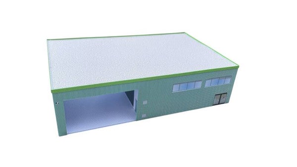 HO/1:87 Baumaschinenhandel/Landmaschinenhandel Kartonmodellbausatz