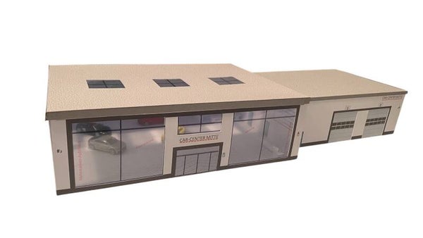 HO/1:87 Autohaus mit Werkstatt