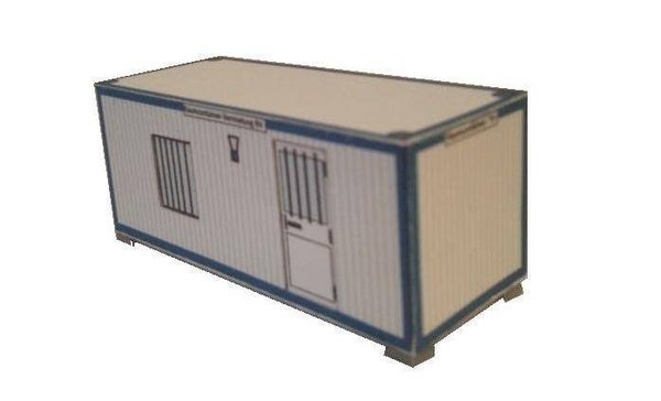 TT 1:120 Raumcontainer (Baucontainer, Baubüro) Kartonmodellbausatz, stapelbar