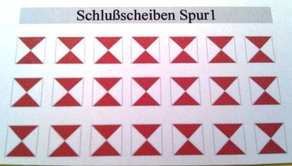 Spur 1 Schlußscheiben 21 Stück selbstklebend