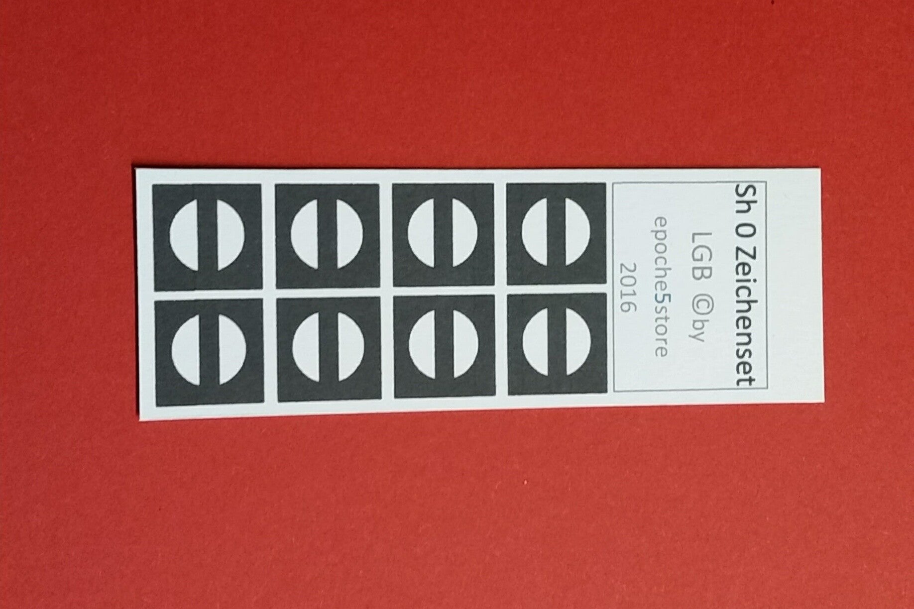 Sh0 Signalset für LGB 8 Stück selbstklebend Gartenbahn