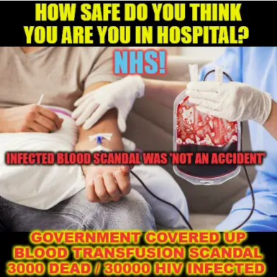 NHS GUINEA PIGS! BLOOD TRANSFUSION SCANDAL HIV 30,000 VICTIMS
