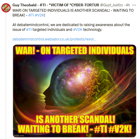 WAR! ON TARGETED INDIVIDUALS IS ANOTHER SCANDAL! - WAITING TO BREAK! - #TI #V2K!   At debatemindcontrol, we are dedicated to raising awareness about the issue of #TI targeted individuals and #V2K technology.