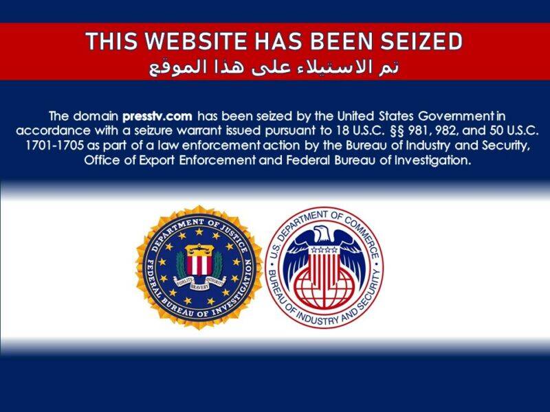 US seizes 33 Iranian state-run media sites