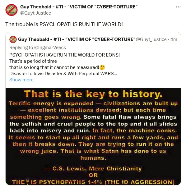 The trouble is PSYCHOPATHS RUN THE WORLD!