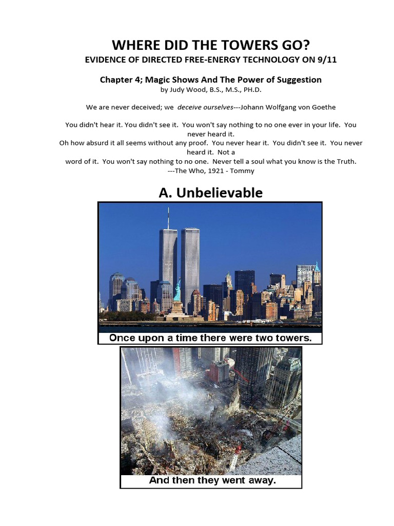 Where Did The Towers Go. by Dr. Judy Wood 9/11 ATOMISED! SCIENCE PROOF!