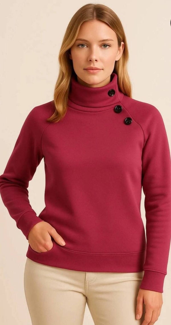 Pull femme de couleur bordeau