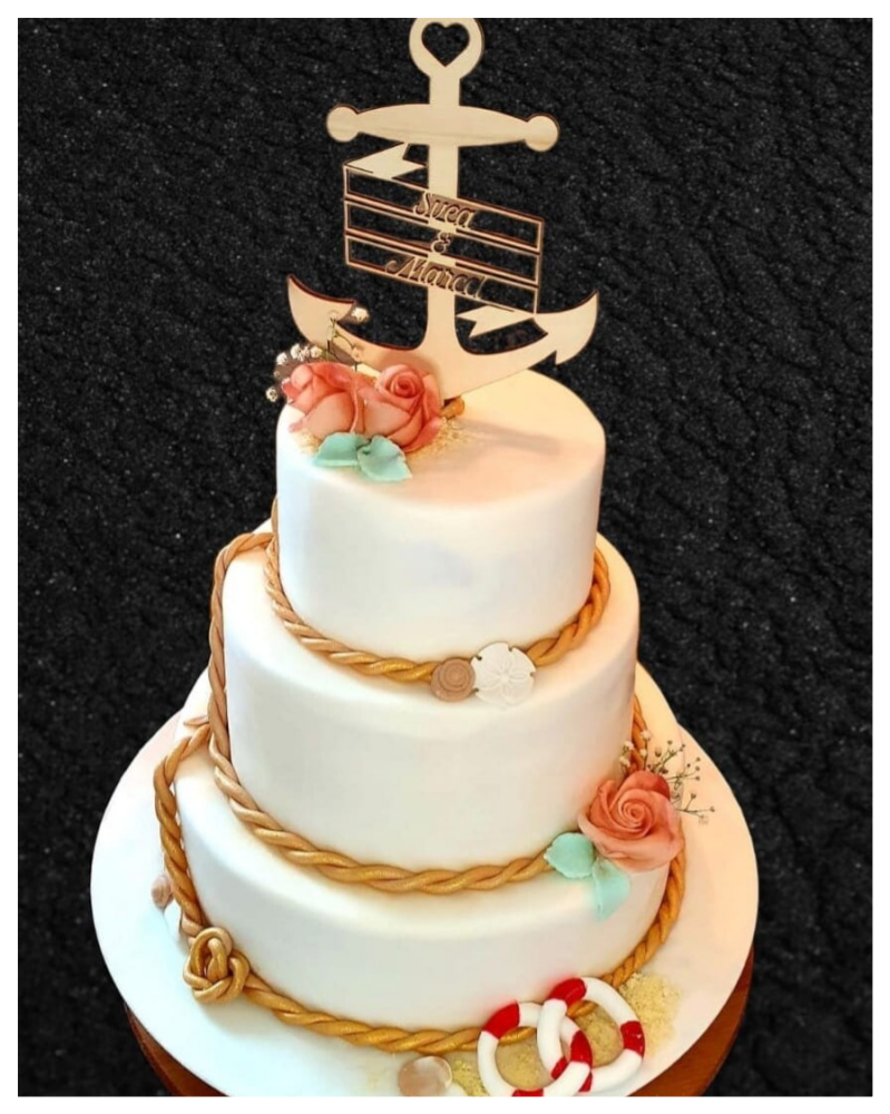 Maritime Hochzeitstorte