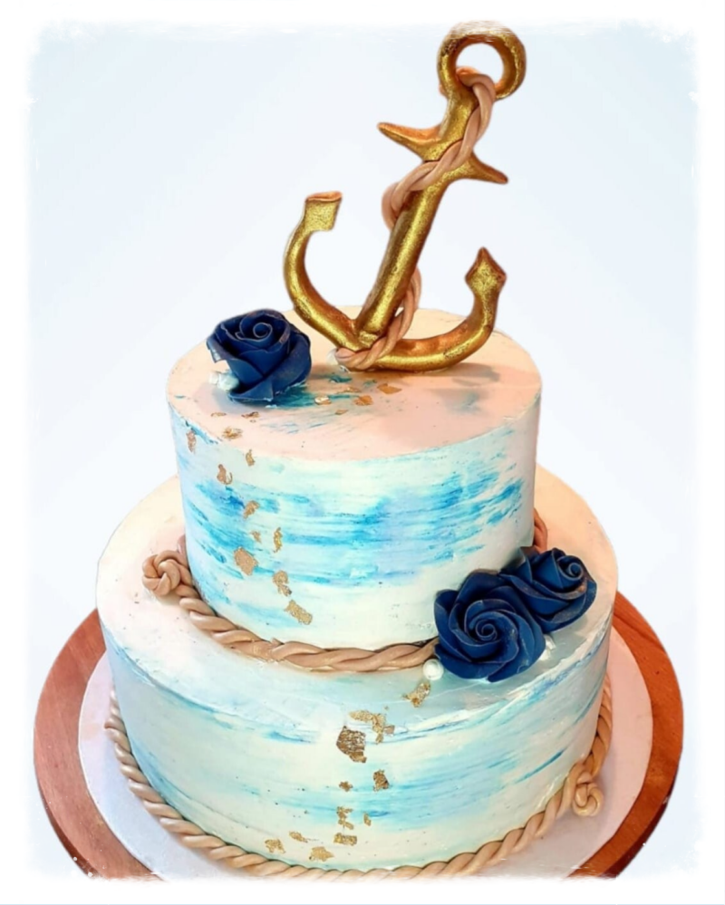 Maritime Hochzeitstorte