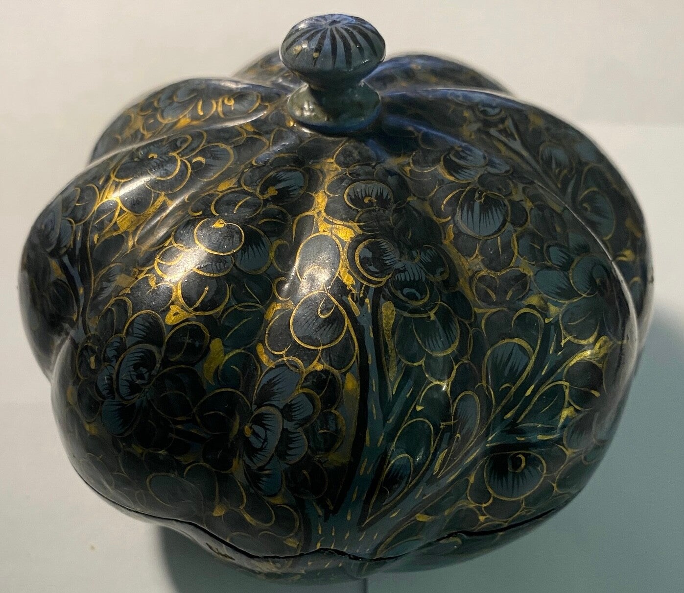 Kashmire Gold/Light Blue Trinket Box